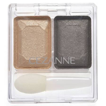 картинка CEZANNE Two Color Eye Shadow Lame Series магазин одежды и аксессуаров являющийся официальным дистрибьютором в России  CEZANNE Two Color Eye Shadow Lame Series