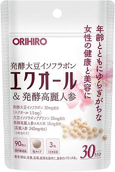 Купить ORIHIRO Equol & Fermented Ginseng Эквол и женьшень для поддержания женской красоты и здоровья, на 30 дней на 36best.com — фото ORIHIRO Equol & Fermented Ginseng Эквол и женьшень для поддержания женской красоты и здоровья, на 30 дней - фото
