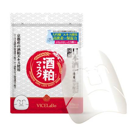 VICELaBo Sake Lees Sheet Mask, 10 pcs