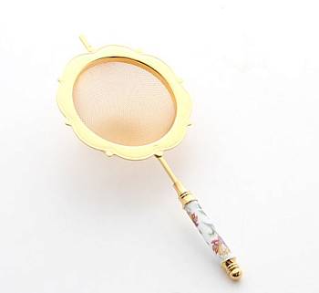 MINTON Haddon Hall Tea Strainer, Gold