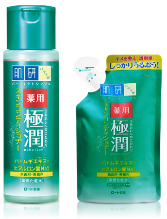 Rohto Hadalabo Gokujyun Medicated Skin Conditioner Moist Type moisturizing conditioner for the face, with a cooling effect