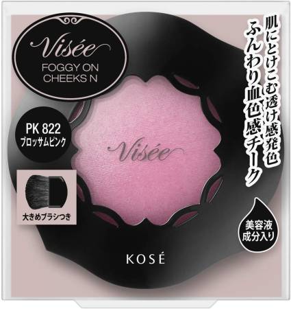 картинка Kose Visee Foggy On Cheeks Blusher, 5 g магазин одежды и аксессуаров являющийся официальным дистрибьютором в России  Kose Visee Foggy On Cheeks Blusher, 5 g