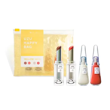 Flowfushi UZU HAPPY BAG Yellow Lip set of 4 pieces