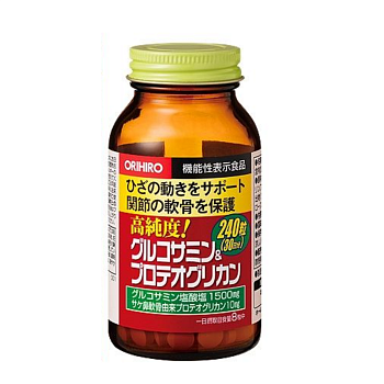 ORIHIRO Glucosamin and proteoglycan Глюкозамин с протеогликаном, курс на 30 дней - фото