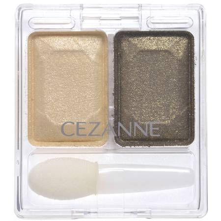 картинка CEZANNE Two Color Eye Shadow Lame Series магазин одежды и аксессуаров являющийся официальным дистрибьютором в России  CEZANNE Two Color Eye Shadow Lame Series