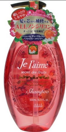 картинка KOSE Cosmeport Je l'aime Secret Des fruits Shampoo non-silicone shampoo c with hyaluronic acid for colored hair магазин одежды и аксессуаров являющийся официальным дистрибьютором в России  KOSE Cosmeport Je l'aime Secret Des fruits Shampoo non-silicone shampoo c with hyaluronic acid for colored hair