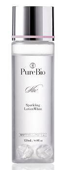 PureBio Sparkling Lotion White Whitening treatment lotion with nanobubbles, 120 ml