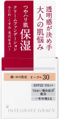 картинка Cream Foundation Shiseido Integrate Gracy Foundation Moistcream SPF 22, 25 grams магазин одежды и аксессуаров являющийся официальным дистрибьютором в России  Cream Foundation Shiseido Integrate Gracy Foundation Moistcream SPF 22, 25 grams