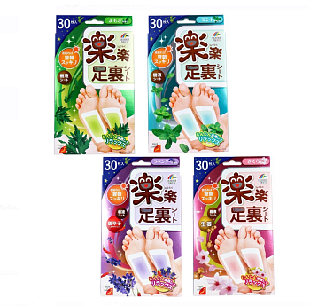 Unimat Riken Rakuraku Relaxing aroma patches with detox effect, for feet, 30 pcs