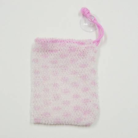 картинка KOKUBO Soap Net Pink Foam whipping net with suction cup, pink магазин одежды и аксессуаров являющийся официальным дистрибьютором в России  KOKUBO Soap Net Pink Foam whipping net with suction cup, pink