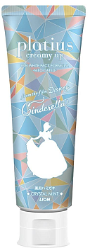 Антивозрастная медицинская зубная крем - паста с ароматом мяты "Platius" для восстановления потускневшей эмали, Lion - фото