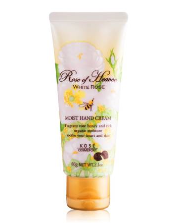 картинка Kose Cosmeport Rose of Heaven Moist Hand Cream Whit Rose Moisturizing hand cream 60g магазин одежды и аксессуаров являющийся официальным дистрибьютором в России  Kose Cosmeport Rose of Heaven Moist Hand Cream Whit Rose Moisturizing hand cream 60g