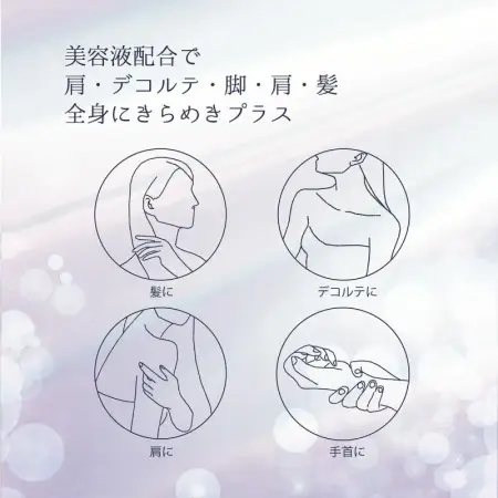 картинка Cosmetex Roland Reluce Glitter Serum Fragrance Radiant body serum with lily fragrance, 80 ml магазин одежды и аксессуаров являющийся официальным дистрибьютором в России  Cosmetex Roland Reluce Glitter Serum Fragrance Radiant body serum with lily fragrance, 80 ml