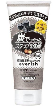 Japanese Skincare - Buy Facial scrub charcoal and walnut shell Everish, 135 gr, Utena Online from Japan | 36Best Kawai Facial scrub charcoal and walnut shell Everish, 135 gr, Utena