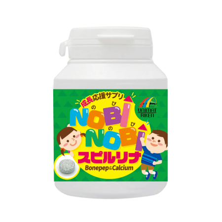 Unimat Riken NOBINOBI Spirulina Vitamins for maintaining the health of children with spirulina and calcium, 150 pcs