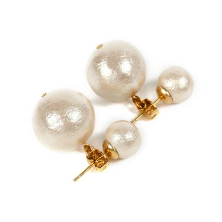 MAGGIO Double Cotton Pearl Earrings Earrings