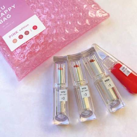 Flowfushi UZU HAPPY BAG Pink Lip set of 4 pieces