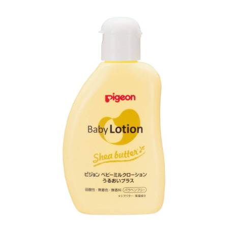 картинка PIGEON Baby Milk Lotion Moisture Plus Baby Moisturizing Milk Lotion with Shea Butter, 120ml магазин одежды и аксессуаров являющийся официальным дистрибьютором в России  PIGEON Baby Milk Lotion Moisture Plus Baby Moisturizing Milk Lotion with Shea Butter, 120ml