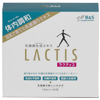 LACTIS is a dietary Supplement from the extract of lactic acid bacteria, 10 ml for 30 days LACTIS is a dietary Supplement from the extract of lactic acid bacteria, 10 ml for 30 days