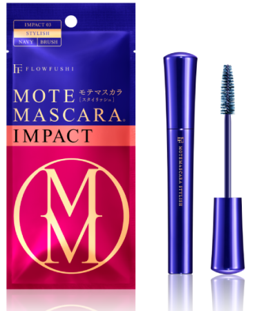 Flowfushi Mote Stylish IMPACT Mascara Mascara lengthening and volumizing, color blue