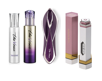 ARTISTIC&CO The Vzusa Set Косметологический аппарат в комплекте с фирменными лосьоном и кремом для лифтинга кожи и портативной версией аппарата - фото