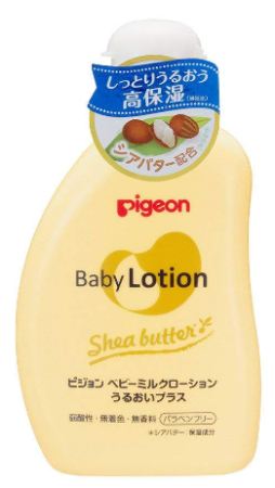 картинка PIGEON Baby Milk Lotion Moisture Plus Baby Moisturizing Milk Lotion with Shea Butter, 120ml магазин одежды и аксессуаров являющийся официальным дистрибьютором в России  PIGEON Baby Milk Lotion Moisture Plus Baby Moisturizing Milk Lotion with Shea Butter, 120ml