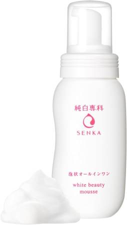 SHISEIDO Hada Senka White Beauty Mousse Whitening, moisturizing mousse-foam for cleansing the skin, 150ml