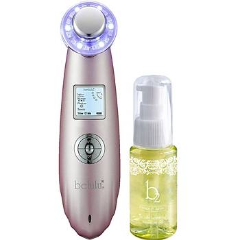 BELULU Classy NEW Melty Pink Beauty device for ultrasonic cleaning and iontophoresis with b2 Moisture Gel