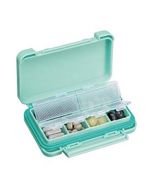 картинка FANCL Case for storing vitamins and dietary supplements mint color магазин одежды и аксессуаров являющийся официальным дистрибьютором в России  FANCL Case for storing vitamins and dietary supplements mint color