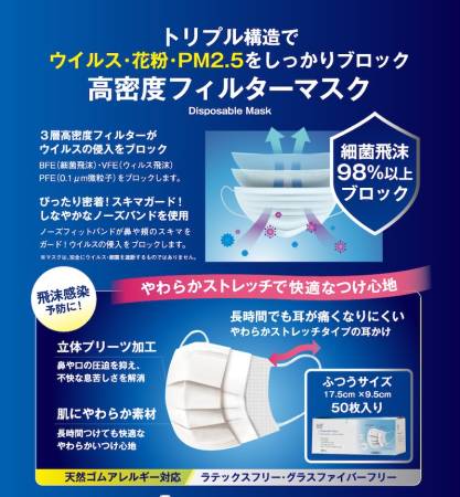 Japanese Skincare - Buy ALEN High density filter mask, 50 pcs Online from Japan | 36Best Kawai ALEN High density filter mask, 50 pcs