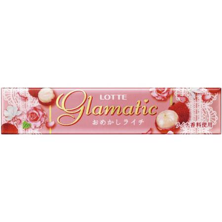 Lotte Glamatic Rose Chewing gum with rose and lychee flavor
