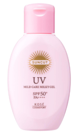 Kose Cosmeport SUNCUT UV Mild Care Milky Gel Mild Milky Sunscreen Skin Care Gel SPF 50 + PA ++++, 80g