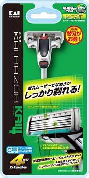 Купить KAI 4 RAZOR Бритвенный станок для мужчин на 36best.com — фото KAI 4 RAZOR Бритвенный станок для мужчин - фото