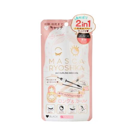 картинка CALYPSO MascaRyoshka 2in1 Curling and lengthening mascara, 9 g магазин одежды и аксессуаров являющийся официальным дистрибьютором в России  CALYPSO MascaRyoshka 2in1 Curling and lengthening mascara, 9 g