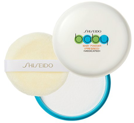картинка SHISEIDO BABY POWDER Pressed Medicated Powder-baby powder for face and body, extruded, 50g магазин одежды и аксессуаров являющийся официальным дистрибьютором в России  SHISEIDO BABY POWDER Pressed Medicated Powder-baby powder for face and body, extruded, 50g