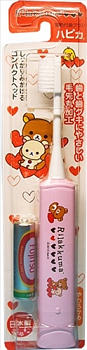 Children's electric Hapica Rirakuma DB-5P toothbrush pink color