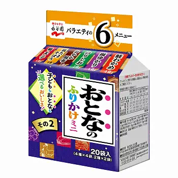 NAGATANIEN Otona no Furikake Mini Приправа  фурикаке, ассорти 6 вкусов - фото