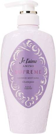 картинка KOSE Cosmeport Je l`Aime AMINO SUPREME Cashmere Moist Gloss Shampoo магазин одежды и аксессуаров являющийся официальным дистрибьютором в России  KOSE Cosmeport Je l`Aime AMINO SUPREME Cashmere Moist Gloss Shampoo