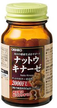 Японские товары со склада в России -ORIHIRO Наттокиназа 60 капсул по 340 мг_R - фото