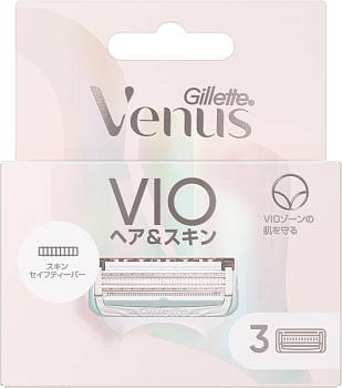 Gillette Venus VIO Сменные лезвия к станку, 3 шт Gillette Venus VIO Сменные лезвия к станку, 3 шт