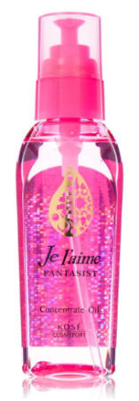 картинка KOSE Cosmeport Je l'aime Fantasist Oil Concentrate is a Concentrated, restorative and protective hair oil 100ml магазин одежды и аксессуаров являющийся официальным дистрибьютором в России  KOSE Cosmeport Je l'aime Fantasist Oil Concentrate is a Concentrated, restorative and protective hair oil 100ml