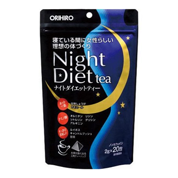 Night diet tea Ночная диета, чай 20 пакетиков ORIHIRO  - фото