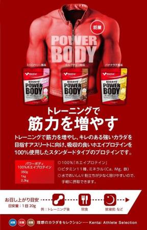 Kentai Power Body 100% Whey Protein Banana Flavored Whey Protein