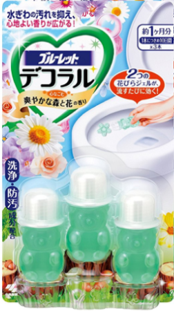 KOBAYASHI Bluelet Decora Le Relax aroma Flavor for a toilet bowl, 7.5 g × 3pcs