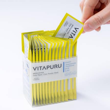 Kose Cosmeport Vitapuru Deep Repair Clear Powder Wash Cleansing enzyme powder based on clay and milk bacteria, 30 sticks