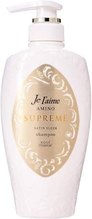 картинка KOSE Cosmeport Je l`Aime AMINO SUPREME Satin Sleek Shampoo магазин одежды и аксессуаров являющийся официальным дистрибьютором в России  KOSE Cosmeport Je l`Aime AMINO SUPREME Satin Sleek Shampoo