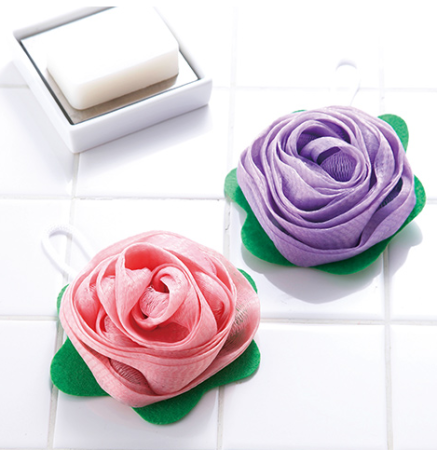 Rose wash ball bath Sponge for the body in the form of a rose, 1pc