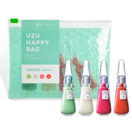 Flowfushi UZU HAPPY BAG Green Lip set of 4 pieces