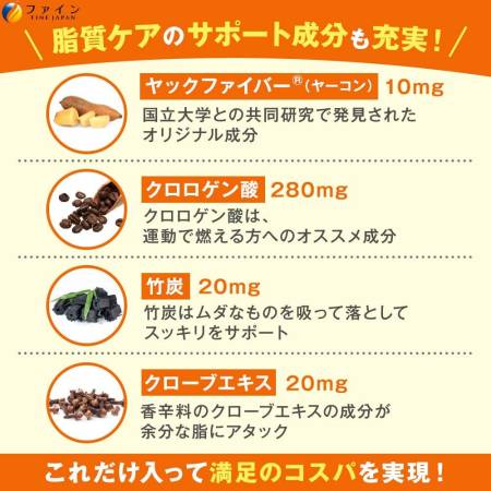 FINE JAPAN For Fat to reduce fat absorption, for 1 month