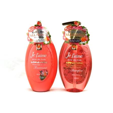 картинка KOSE Cosmeport Je l'aime Secret Des fruits Shampoo non-silicone shampoo c with hyaluronic acid for colored hair магазин одежды и аксессуаров являющийся официальным дистрибьютором в России  KOSE Cosmeport Je l'aime Secret Des fruits Shampoo non-silicone shampoo c with hyaluronic acid for colored hair